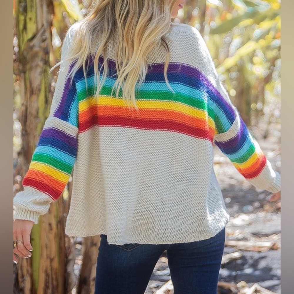 Wooden Ships Rainbow Crew Sweater - M/L